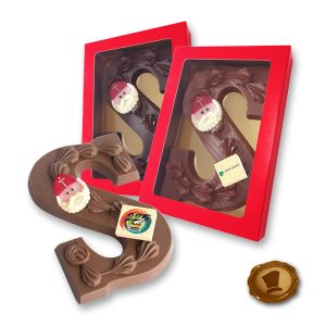 Luxe chocoladeletter met logo