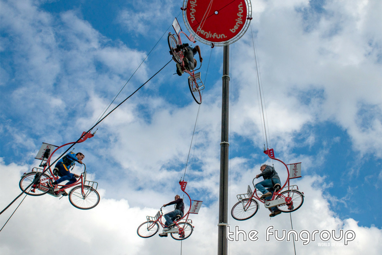 Sky-Bikes luchtfietsen als evenement
