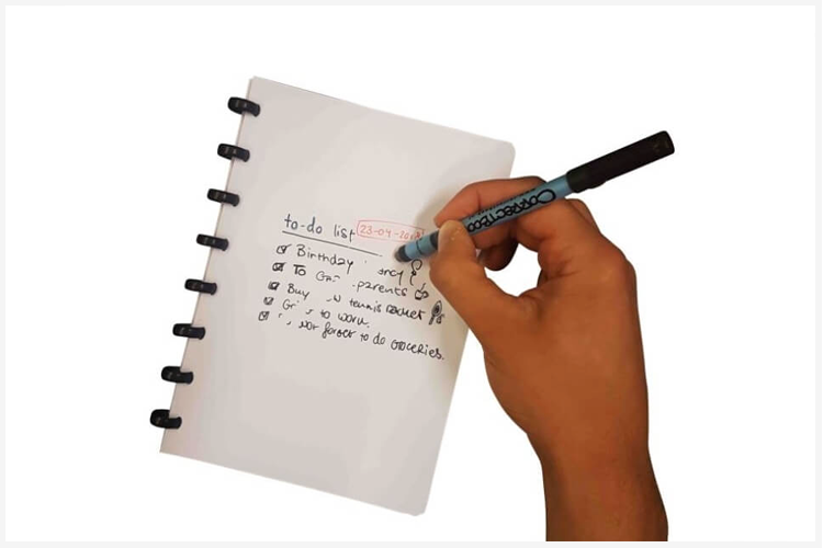 Correctbook whiteboard notitieboek met een goed doel