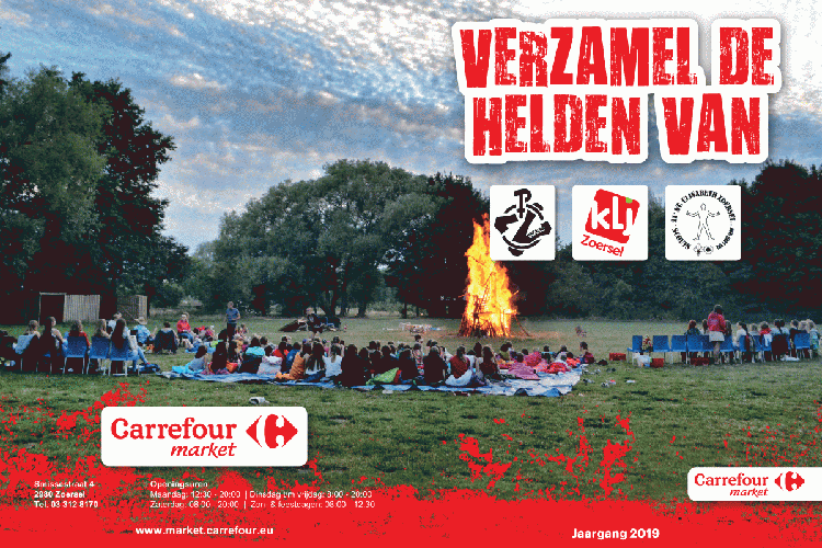 Carrefour Zoersel stickerboek voor lokale jeugdverenigingen