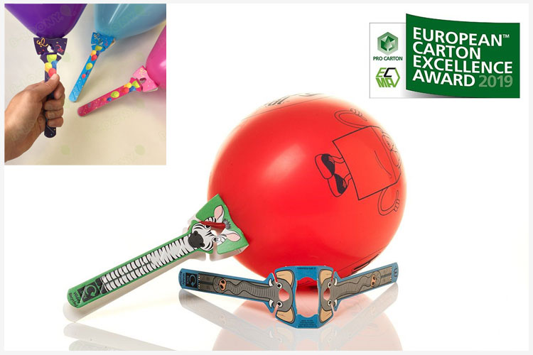 Ballonhouder in karton wint eco-prijs