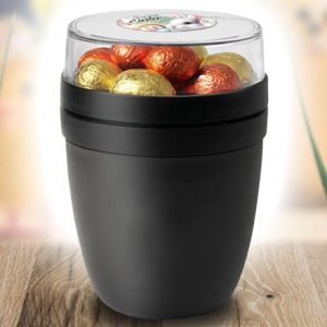 Paascadeau Foodcontainer met paaseitjes