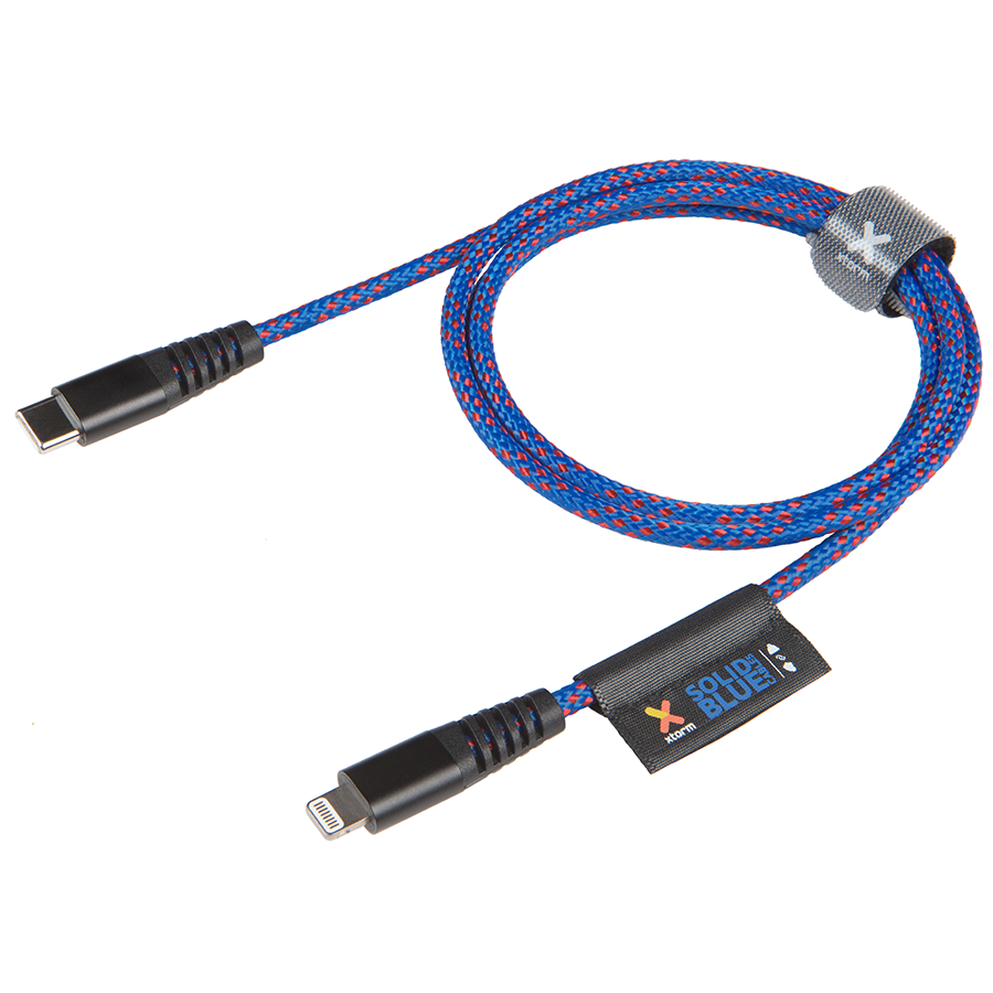 CS032 Xtorm Solid Blue USB-C Lightning cable